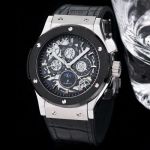 HUBLOT Classic Fusion Moonphase Black Bezel Steel Case diameter 45mm Replica Watch
